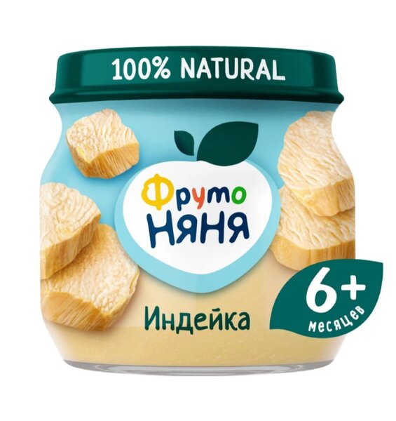 Фруто-Няня пюре мясо индейки 80г (стекло)