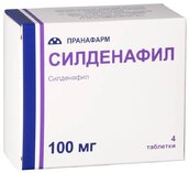 Силденафил 100мг таб п/плен об №4