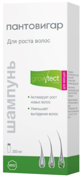 Пантовигар Шампунь для роста волос для женщин growtect formula 200мл