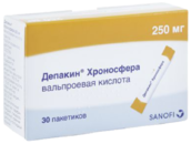 Депакин Хроносфера 250мг гран пролонг высвоб пак №30
