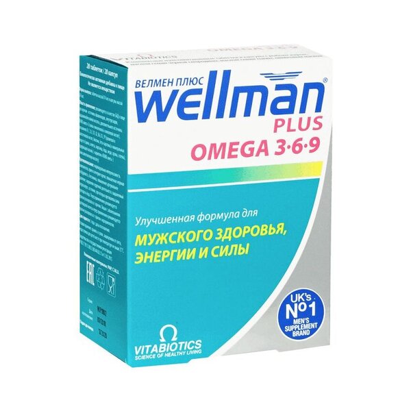 Велмен плюс  №28 таб.по 814мг+№28капс по 676мг