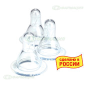 Курносики Соска 12051 силикон классическая медлен поток с 0 мес 3шт