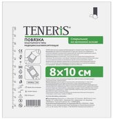 Лейкопластырь Тенерис фиксир на нетканой основе с впитыв подушкой из вискозы 8х10см