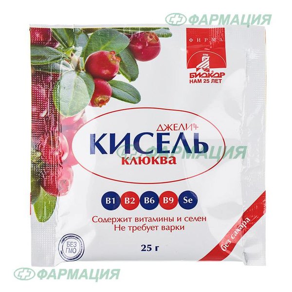 Кисель Джели + клюква 25г б/сахара