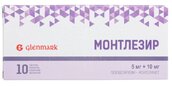 Монтлезир 5мг+10мг таб п/плен об №10