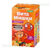 ВитаМишки Иммуно+ облепиха жев пастилки №60