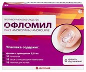 Офломил 5% лак д/ногтей лекарств фл 2,5мл /в компл лопаточки-10шт пилочки 12шт саше с очищ тамп 12шт