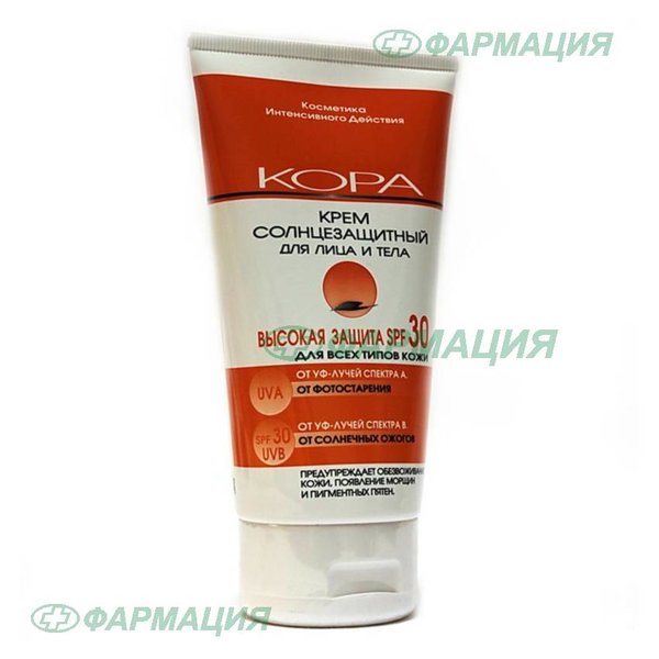 Кора Крем солнцезащитный д/лица и тела spf30 150мл