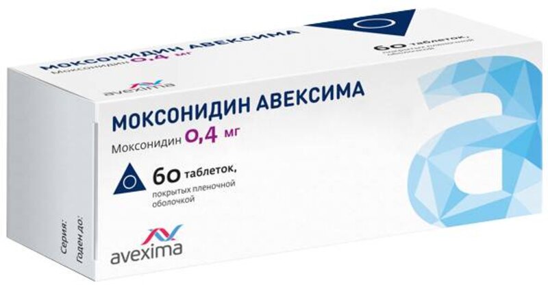 Моксонидин Авексима 0,4мг таб п/плен об №60