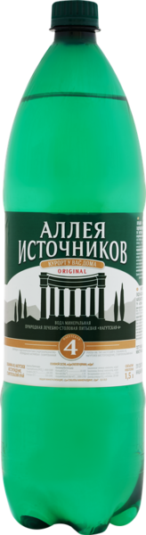 Вода минеральная лечебно-столовая Аллея Источников Нагутская-4 1,5л газ пэт