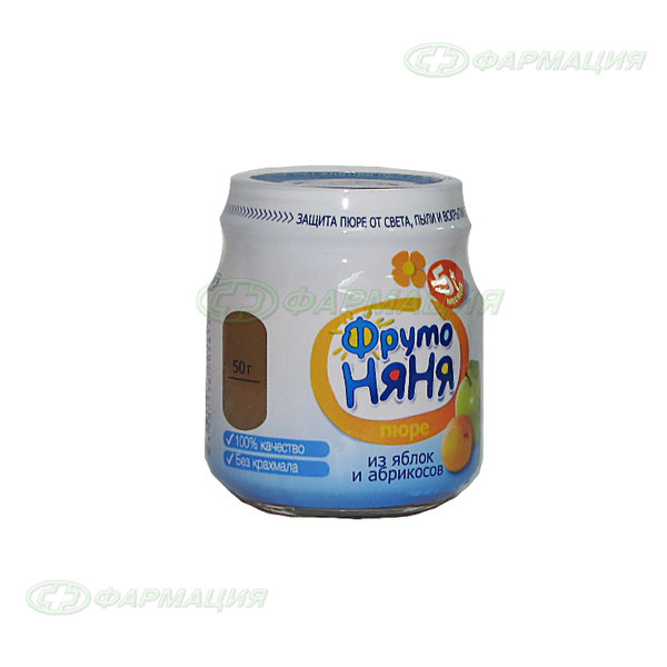 ФрутоНяня пюре Неженка яблоко/абрикос 90г(мяг.уп.)