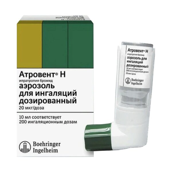 Атровент Н 20мкг/доза аэр д/инг доз 200доз баллон 10 мл №1