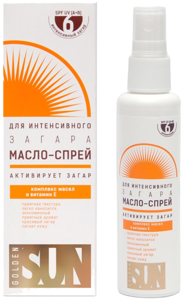 Голден Сан масло-спрей д/интенс загара водост spf6 60мл