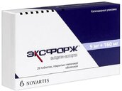 Эксфорж 5мг/160мг таб п/о №28