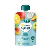 Фруто-Няня пюре яблоко/манго с йогуртом 90г (мяг уп)