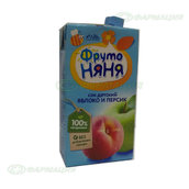 Фруто-Няня сок персик/яблоко 200мл