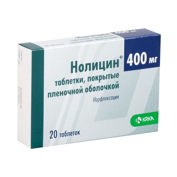 Нолицин 400мг таб п/плен об №20