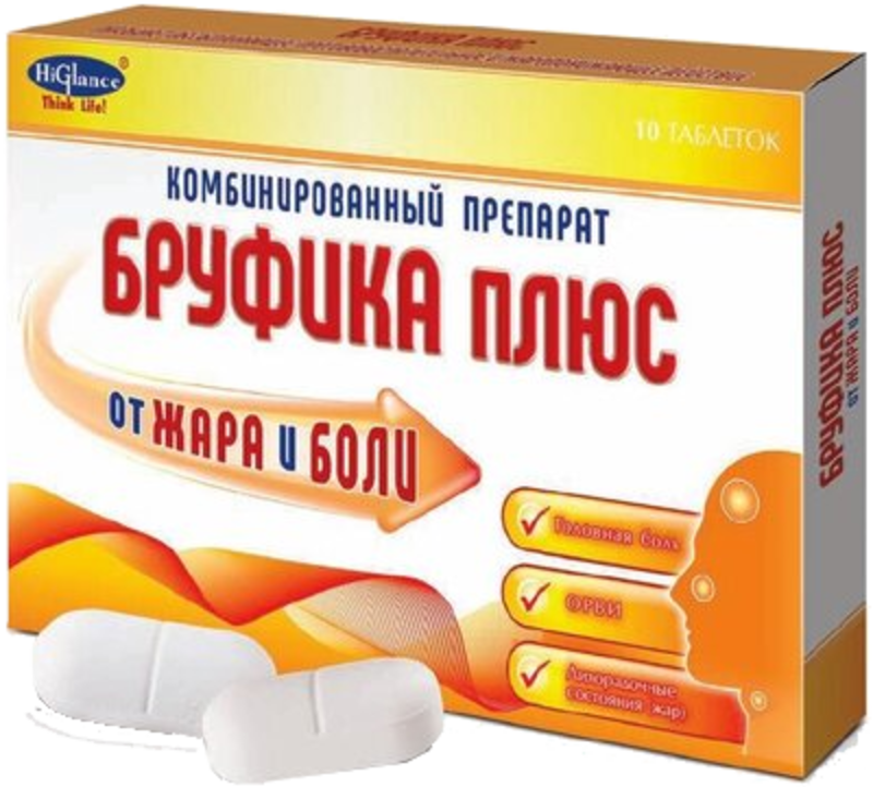 Бруфика Плюс 400мг+325мг таб №10