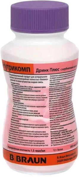 Нутрикомп Дринк плюс клубника 200мл