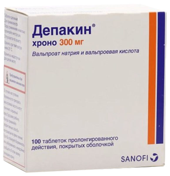 Депакин хроно 300мг таб пролонг действия п/о №100