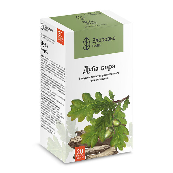 Дуба кора 1,5г ф/п №20 (НДС 10%)