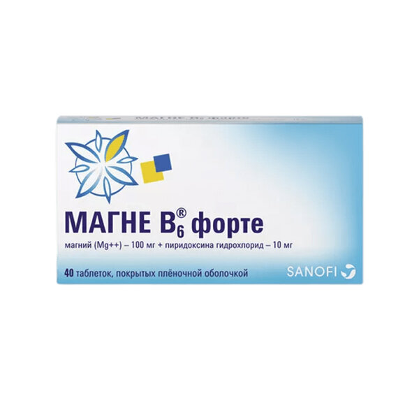 Магне b6 форте таб п/плен об №40