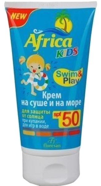 Африка кидс крем д/защиты от солнца на суше и море ф-406 spf50 150мл