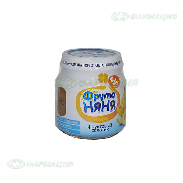 Фруто-Няня пюре фруктовый салатик 100г(стекло)