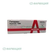 Гепарин-Акрихин 1000 1000МЕ/г гель д/наруж прим 30г №1