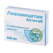 Левомицетин Актитаб 500мг таб п/плен об №10