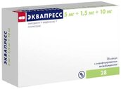 Эквапресс 5мг+1,5мг+10мг капс с модиф высвоб №28