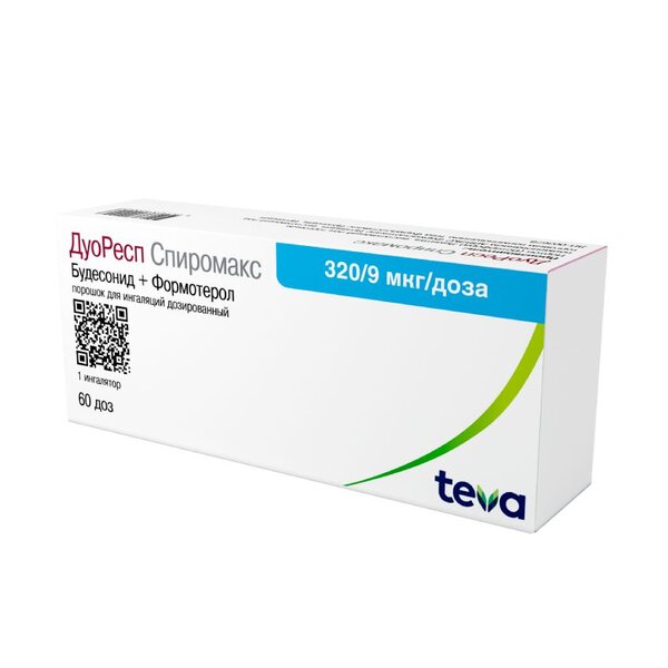ДуоРесп Спиромакс 320мкг+9мкг/доза пор д/ингал 60 доз