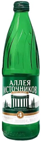 Вода минеральная лечебно-столовая Аллея Источников Нагутская-4 0,5л газ евро стекло