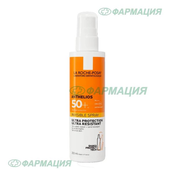 Ля Роше Антгелиос спрей д/лица и тела невидимый spf 50+ 200мл