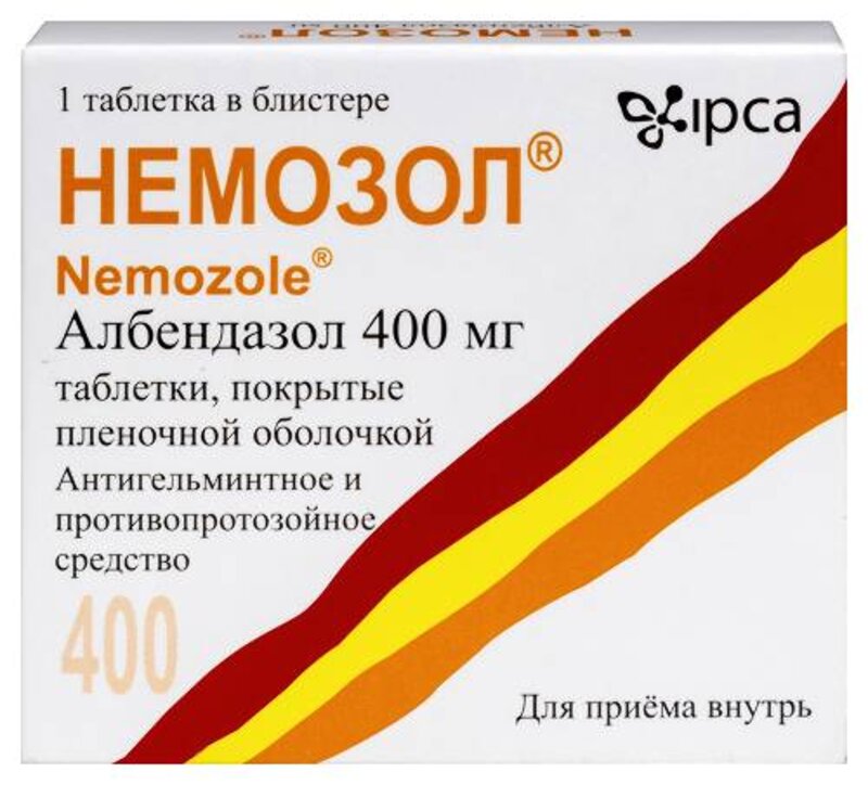 Немозол 400мг таб п/плен об №1
