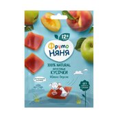 Фруто Няня Лакомство фруктовые кусочки из яблок и персиков 53