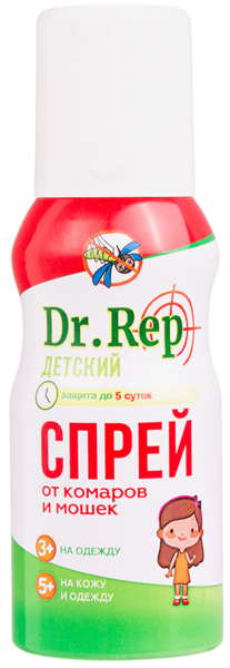 Доктор Реп Аэрозоль-репеллент от комаров мошек и москитов детский 100мл