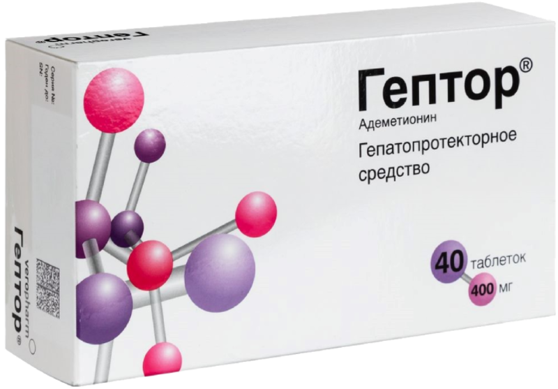 Гептор 400мг таб к/р п/плен об №40