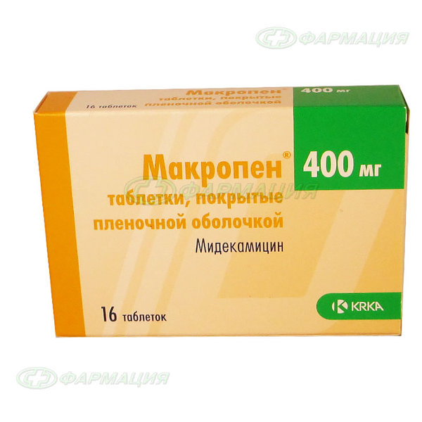 Макропен 400мг таб п/о №16